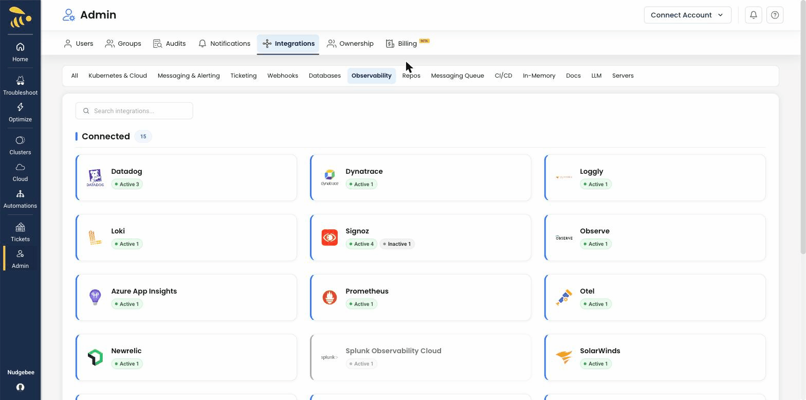 Azure App Insights in Observability tab