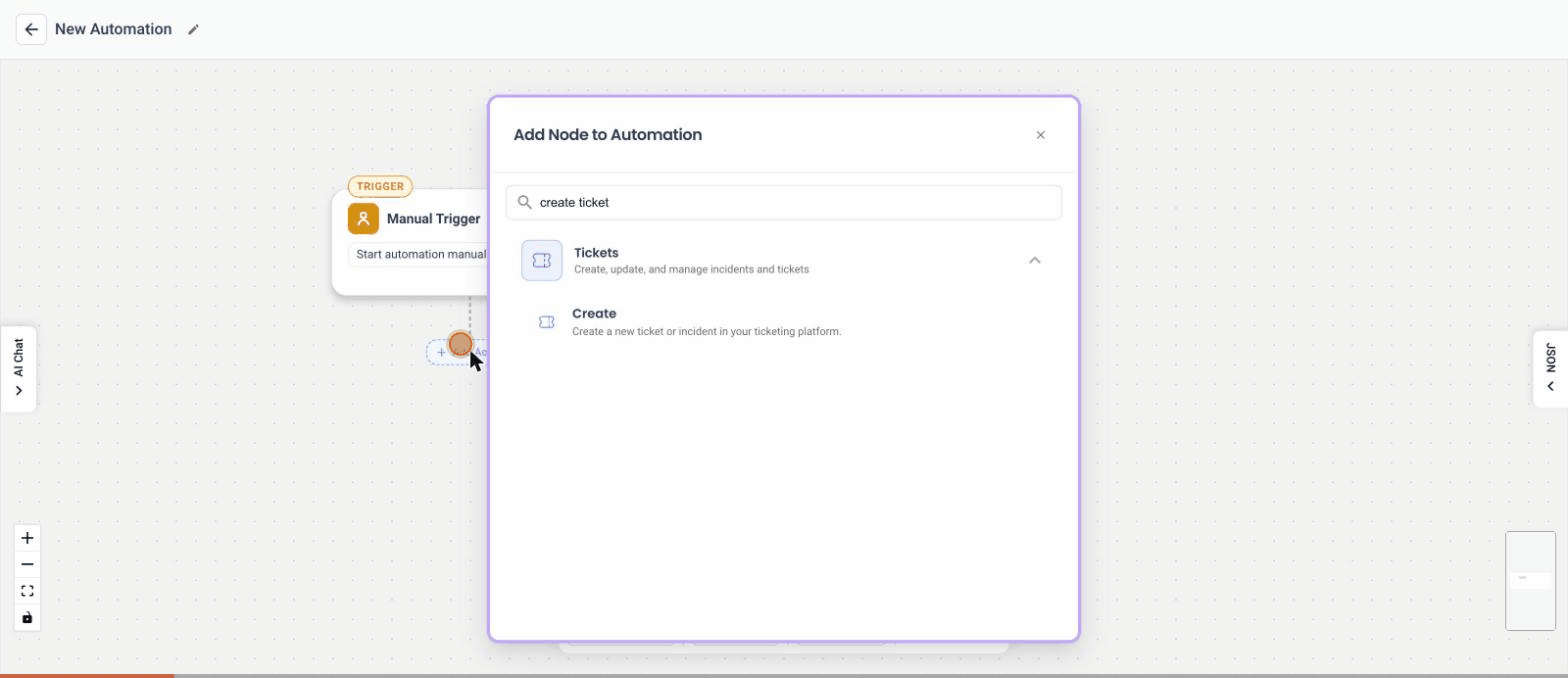 Adding and configuring the Pod Delete action in the NudgeBee automation builder