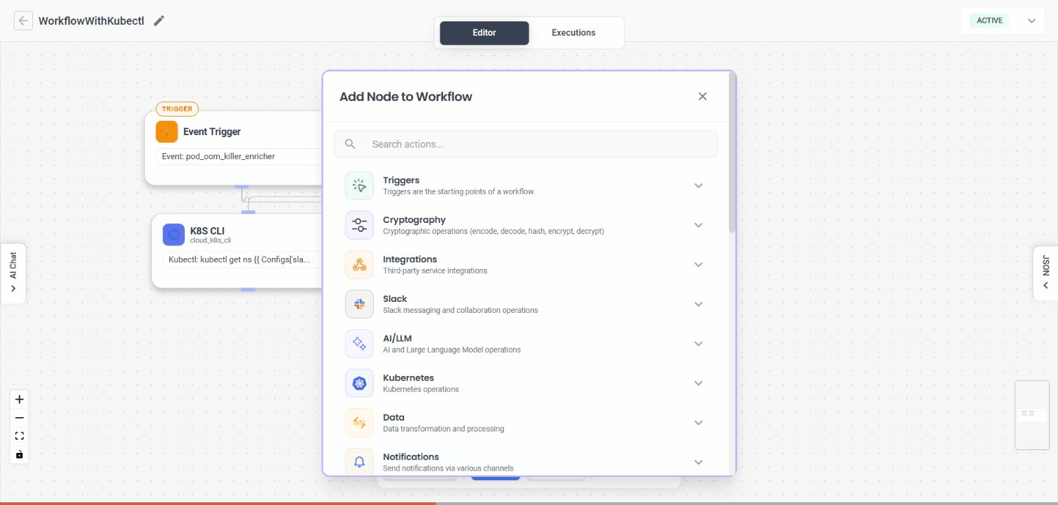 Node Categories Sidebar