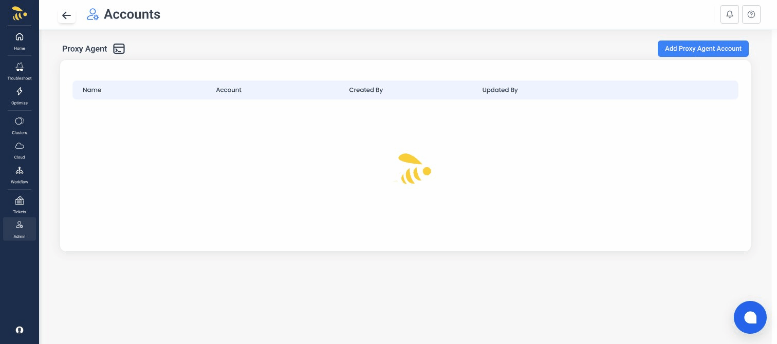 Proxy Agent accounts list