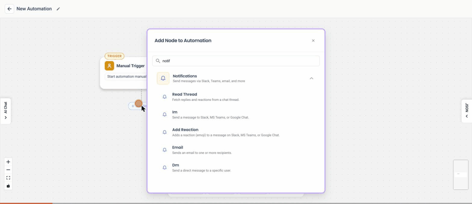 Adding and configuring the PV Right Size action in the NudgeBee automation builder