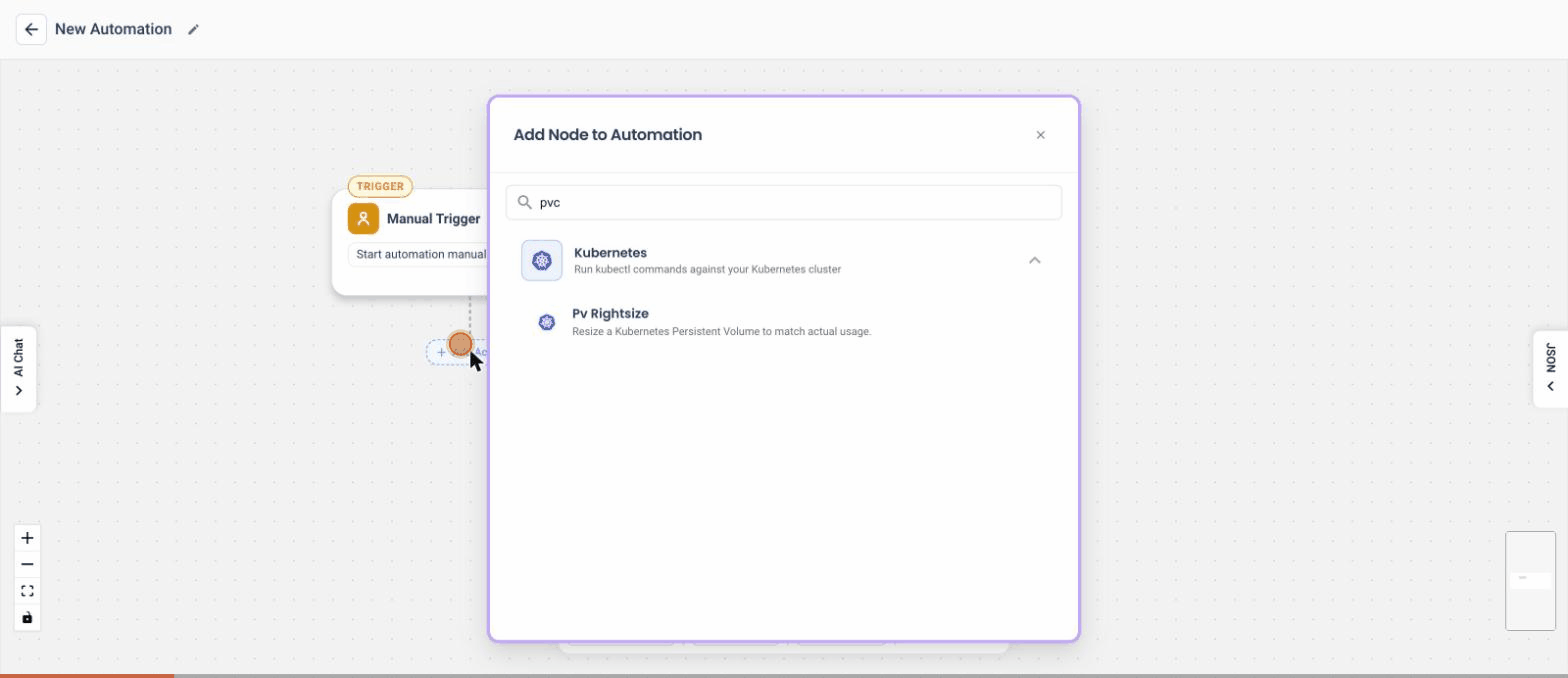 Adding and configuring the HTTP / REST API action in the NudgeBee automation builder