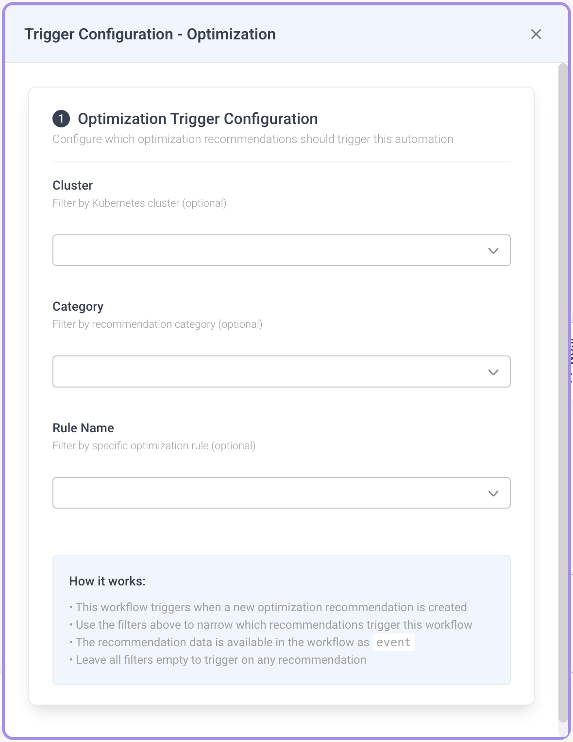 Trigger Configuration - Optimization