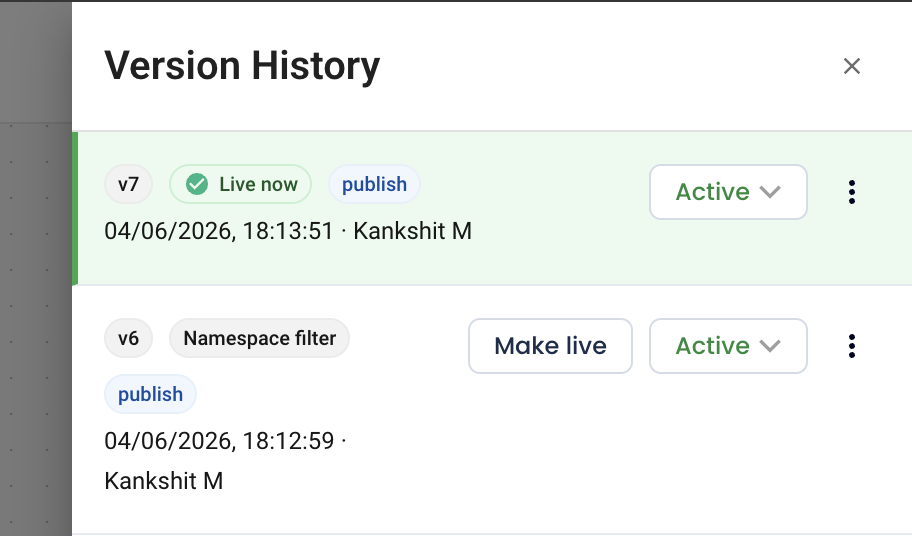 Make a version Live