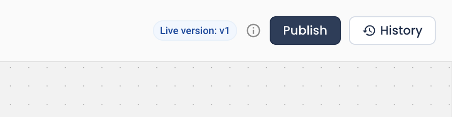 Publish and History buttons