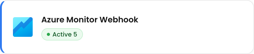 The Azure Monitor Webhook tile in the Webhooks tab of the integrations catalog