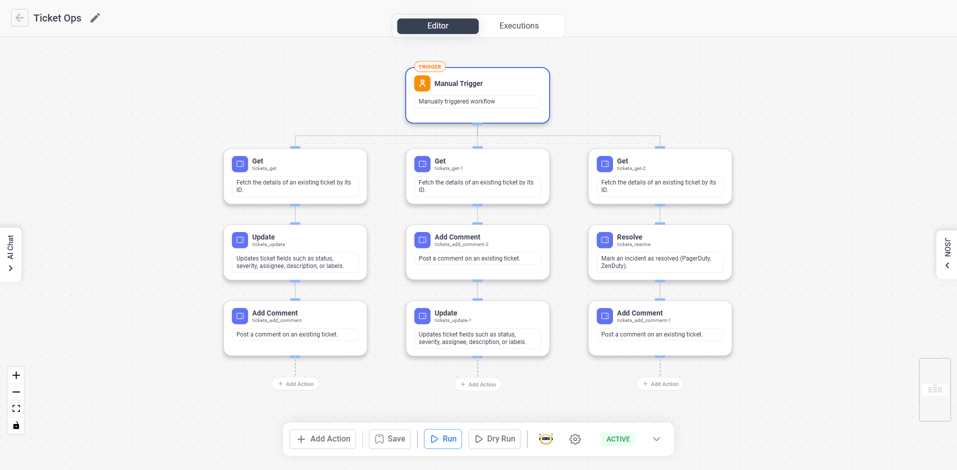 Workflow Editor Canvas